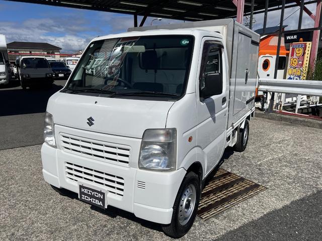キャリイトラック 　冷凍車２ＷＡＹエアコン・車検令和８年３月・５速マニュアル・サーモキング製２ＷＡＹ冷凍機・後部観音開き・左スライドドア・冷蔵冷凍機取説あり・パワステ（9枚目）