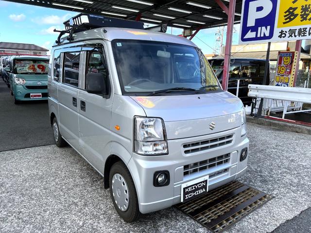 エブリイ PC 車検令和9年1月・ちょいcam豊・4WD・オートマチック車・ハイルーフ・ルーフラック・サイドオーニング・ベッドマット・キャビネット(3枚目)