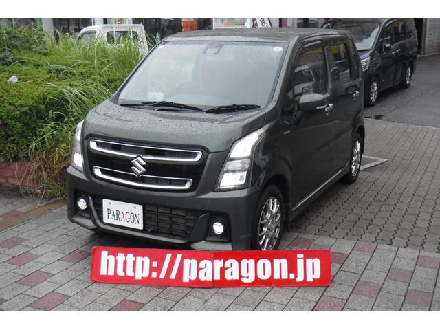 人気の軽自動車ワゴンＲスティングレーハイブリットＴターボ４ＷＤデュアルカメラブレーキサポート搭載車！リヤ廻りに修復跡ありますがお買い得価格車です！