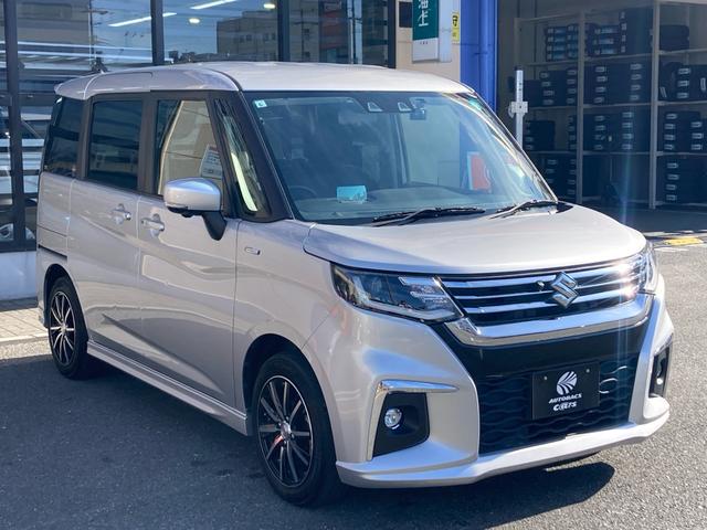 ソリオ ハイブリッドMZ デュアルカメラブレーキサポート アダプティブクルーズコントロール 両側パワースライドドア 全方位モニター ヘッドアップディスプレイ 社外ナビ フルセグ LEDヘッドライト 社外15インチAW(3枚目)