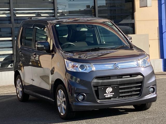 ワゴンRスティングレー X レーダブレーキサポート スマートキー プッシュスタート アイドリングストップ HIDヘッドライト 社外LEDフォグランプ プライバシーガラス 純正14インチAW 社外CDチューナー(3枚目)