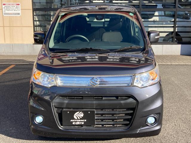 ワゴンRスティングレー X レーダブレーキサポート スマートキー プッシュスタート アイドリングストップ HIDヘッドライト 社外LEDフォグランプ プライバシーガラス 純正14インチAW 社外CDチューナー(4枚目)