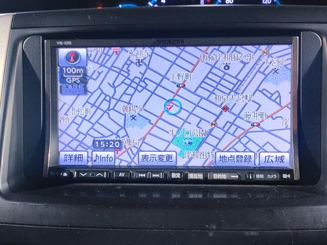 社外メモリーナビ装着！（アルパイン　ＶＩＥ−Ｘ０５）７Ｖ型一体型（２ＤＩＮ）　ＴＶチューナー：フルセグ（地デジ）　ＤＶＤ／ＣＤ再生可能