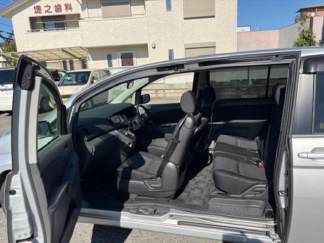 アイシス プラタナ 社外HDDナビ フルセグTV バックカメラ 後席モニター ETC車載器 HIDヘッド 左パワースライドドア パドルシフト 三列7人乗り スマートキー Pスタート 走行中TVOK 純正16AW(22枚目)