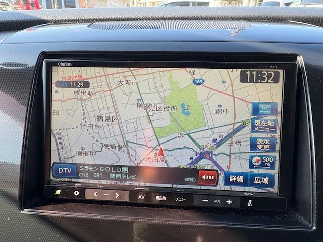 ワゴンRスティングレー リミテッド 社外メモリーナビ フルセグTV ブルーツゥース対応ナビ ドライブレコーダー ETC車載器 スマートキー Pスタート HIDヘッド オートライト オート電格ミラー ハーフレザーシート ベンチシート(10枚目)