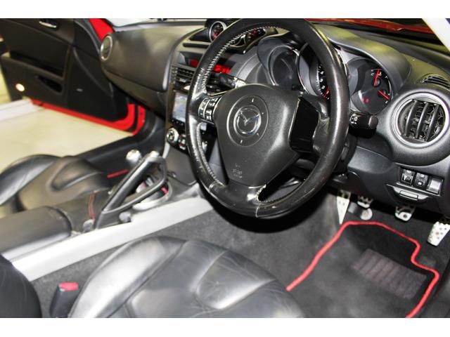 ＲＸ－８ トゥルーレッドスタイルＶｅｉｌｓｉｄｅフロントエアロ★専用色　☆禁煙車☆ＡＤＶＡＮＲａｃｉｎｇＲＳＩＩＩ１８ＡＷ＆ＢＬＩＴＺフルタップ車高調★Ｄｅｆｉ３連メーター★カロッツェリアメモリナビ／フルセグＴＶ／ＤＶＤ／ＢＴ前後ドラレコ／ＥＴＣ★カード型アドバンストキー（22枚目）