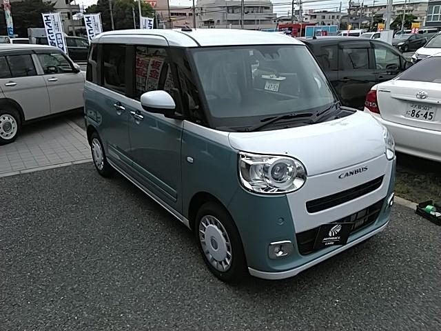 ムーヴキャンバス ストライプスＧターボ　両側電動スライド　キーレス　エアバッグ　オートマ　フル装備　衝突被害軽減システム　バックカメラ　スマートキー　オートクルーズコントロール　シートヒーター（7枚目）