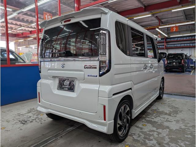 スペーシアカスタム ハイブリッドＸＳターボ　届出済未使用車　スズキセーフティサポート　アダプティブクルーズコントロール　ＬＥＤヘッドライト　コーナーセンサー　オートライト　ターボ車　パドルシフト　ヘッドアップディスプレイ　ステアリングヒーター（10枚目）