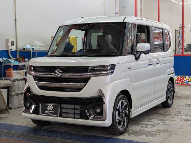 スペーシアカスタム ハイブリッドＸＳターボ　届出済未使用車　スズキセーフティサポート　アダプティブクルーズコントロール　ＬＥＤヘッドライト　コーナーセンサー　オートライト　ターボ車　パドルシフト　ヘッドアップディスプレイ　ステアリングヒーター（16枚目）