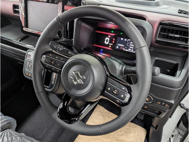 スペーシアカスタム ハイブリッドＸＳターボ　届出済未使用車　スズキセーフティサポート　アダプティブクルーズコントロール　ＬＥＤヘッドライト　コーナーセンサー　オートライト　ターボ車　パドルシフト　ヘッドアップディスプレイ　ステアリングヒーター（63枚目）