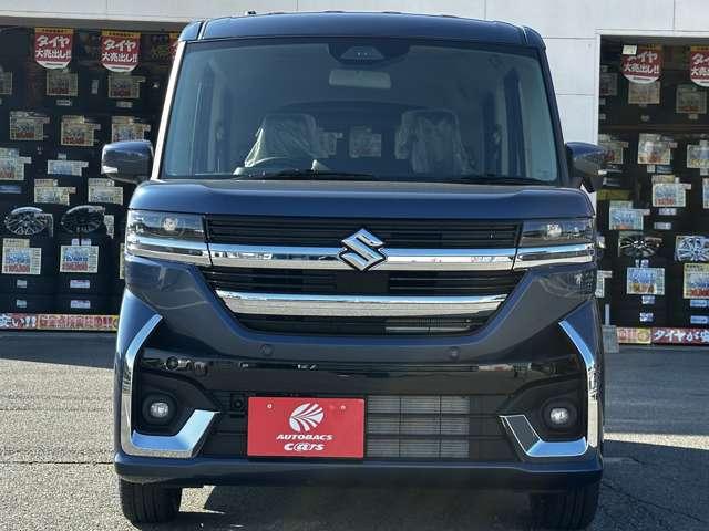 スペーシアカスタム ハイブリッドＸＳターボ　届出済未使用車　スズキセーフティサポート　パドルシフト　スリムサーキュレーター　両側パワースライドドア　ステアリングヒーター　運転席・助手席シートヒーター　本革巻ステアリングホイール　１５インチアルミ（58枚目）