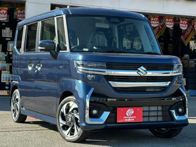 スペーシアカスタム ハイブリッドＸＳターボ　届出済未使用車　スズキセーフティサポート　パドルシフト　スリムサーキュレーター　両側パワースライドドア　ステアリングヒーター　運転席・助手席シートヒーター　本革巻ステアリングホイール　１５インチアルミ（63枚目）