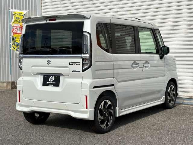 スペーシアカスタム ハイブリッドＸＳターボ　届出済未使用車　両側パワースライドドア　スリムサーキュレーター　オットマン　スズキセーフティサポート　電動パーキングブレーキ　ブレーキホールド　ヘッドアップディスプレイ　ステアリングヒーター（14枚目）