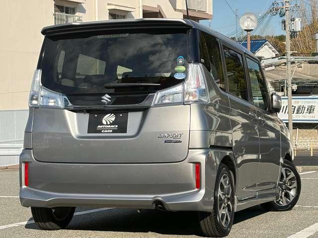 ソリオバンディット ハイブリッドSV 衝突軽減ブレーキ メモリーナビ 全方位カメラ フロントドライブレコーダー LEDヘッドライト フォグランプ 左側電動スライドドア 15インチアルミホイル 運転席シートヒーター 本革巻きステアリング(12枚目)