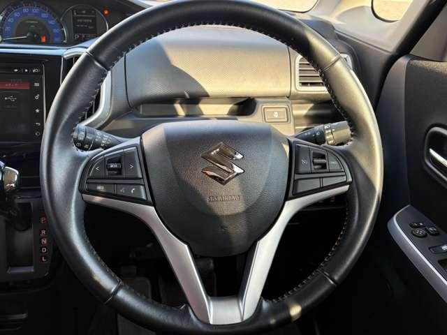 ソリオバンディット ハイブリッドSV 衝突軽減ブレーキ メモリーナビ 全方位カメラ フロントドライブレコーダー LEDヘッドライト フォグランプ 左側電動スライドドア 15インチアルミホイル 運転席シートヒーター 本革巻きステアリング(25枚目)