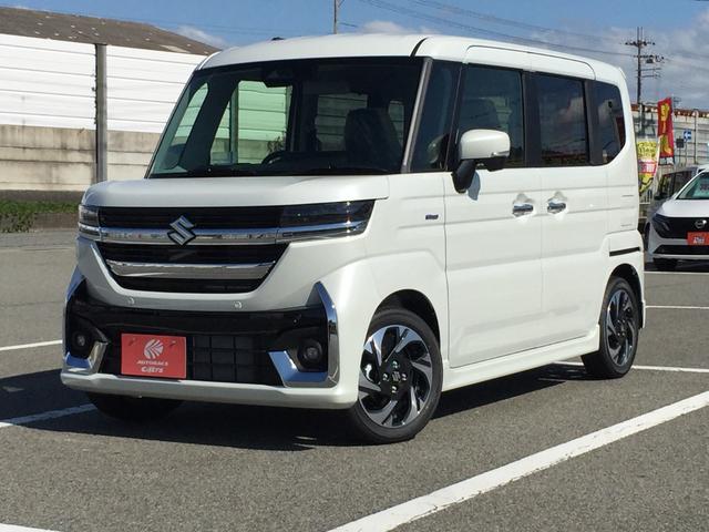 スペーシアカスタム ハイブリッドXSターボ 届出済未使用車 スズキセーフティサポート 両側パワースライドドア 運転席・助手席シートヒーター 電動パーキングブレーキ サーキュレーター サンシェード ステアリングリモコン LEDヘッドライト(11枚目)