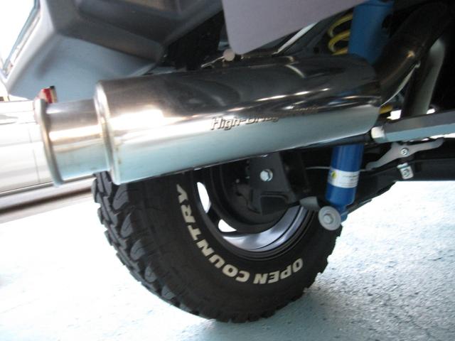 ジムニーシエラ JC 1オーナー 禁煙車 ピストンワークス2インチリフトアップキット TE37ホイール 16インチ5本 オープンカントリータイヤ アルパインシエラ専用9インチビッグX ハイブリッジファーストマフラー(26枚目)