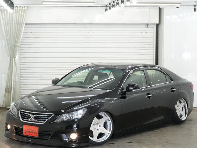 マークＸ ２５０Ｇ　リラックスセレクション・ブラックリミテッド　フロントモデリスタエアロ／車高調／ＴＥＩＮ　フルタップ式／レオンハルトオルデンＣＶ　１９インチＡＷ／社外アーム／キャンバー／ＥＴＣ／パワーシート／バックカメラ／ローダウン／黒内装／木目コンビハンドル（16枚目）