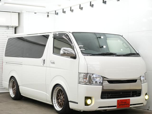 ハイエースバン スーパーＧＬ　ダークプライム　ローダウン／両側電動スライドドア／バッドフェイスボンネット／オーバーフェンダー／ＷＯＲＫ　ＸＴＲＡＰ　Ｍ１ＨＣ１８インチＡＷ／ベッドキット／ドライブレコーダー／ＥＴＣ／Ｂｌｕｅｔｏｏｔｈ／１００Ｖ電源（50枚目）