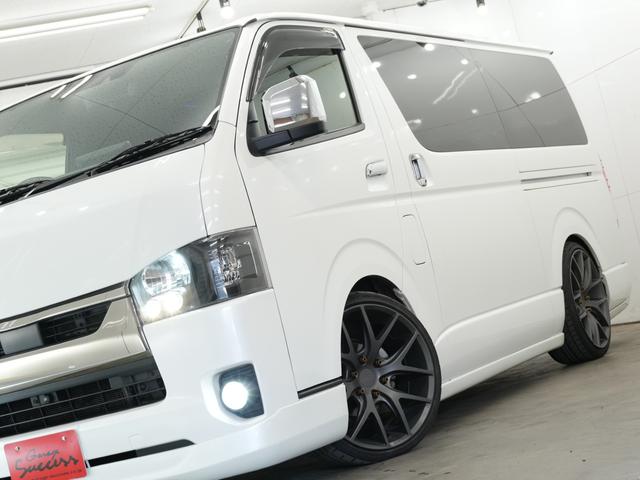 ハイエースバン スーパーGL ダークプライムII ESSEXエアロ/ローダウン/MTS エムテクノSSL6 20インチAW/バッドフェイスボンネット/ALPINE11インチフローティングナビ/ALPINEフリップダウンモニター/Bluetooth(14枚目)