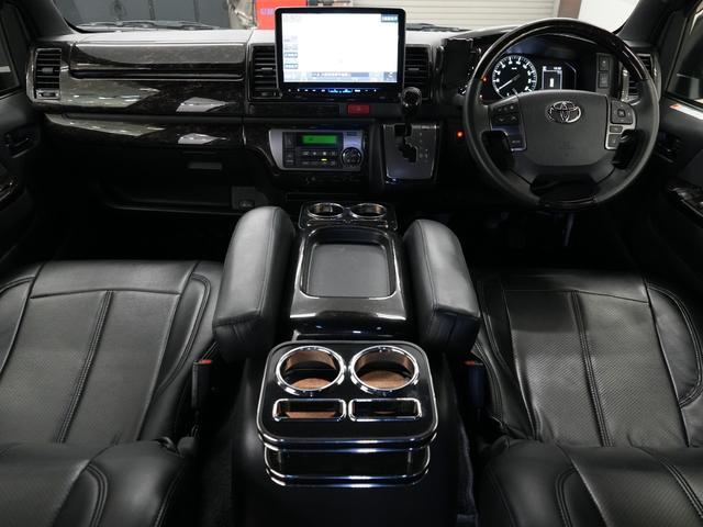 ハイエースバン スーパーGL ダークプライムII ESSEXエアロ/ローダウン/MTS エムテクノSSL6 20インチAW/バッドフェイスボンネット/ALPINE11インチフローティングナビ/ALPINEフリップダウンモニター/Bluetooth(21枚目)