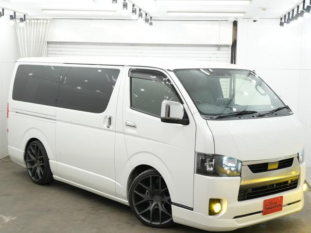 ハイエースバン スーパーGL ダークプライムII ESSEXエアロ/ローダウン/MTS エムテクノSSL6 20インチAW/バッドフェイスボンネット/ALPINE11インチフローティングナビ/ALPINEフリップダウンモニター/Bluetooth(44枚目)