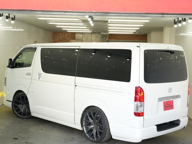 ハイエースバン スーパーGL ダークプライムII ESSEXエアロ/ローダウン/MTS エムテクノSSL6 20インチAW/バッドフェイスボンネット/ALPINE11インチフローティングナビ/ALPINEフリップダウンモニター/Bluetooth(50枚目)