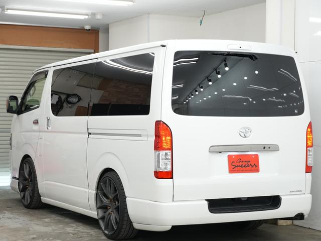 ハイエースバン スーパーGL ダークプライムII ESSEXエアロ/ローダウン/MTS エムテクノSSL6 20インチAW/バッドフェイスボンネット/ALPINE11インチフローティングナビ/ALPINEフリップダウンモニター/Bluetooth(56枚目)