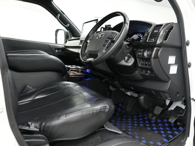 ハイエースバン スーパーGL ダークプライムII ESSEXエアロ/ローダウン/MTS エムテクノSSL6 20インチAW/バッドフェイスボンネット/ALPINE11インチフローティングナビ/ALPINEフリップダウンモニター/Bluetooth(64枚目)