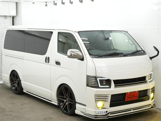 ハイエースバン スーパーGL ダークプライム GR8STYLEエアロ/ローダウン/RACINGTECHNOLOGY BONZO20インチAW/社外ヘッドライトライト/Bluetooth/バックカメラ/ETC/両側電動スライドドア/ベットキット(54枚目)