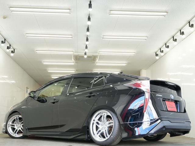 プリウス Ｓツーリングセレクション　社外エアロ／車高調／ローダウン／ＢＲＡＳＨ１９ＡＷ／ＥＣＬＩＰＳＥ７インチナビ／黒合皮シート／バックカメラ／シートヒーター／ＥＴＣ／バックカメラ／Ｂｌｕｅｔｏｏｔｈ／ＡＣ１００Ｖ／社外アーム（46枚目）