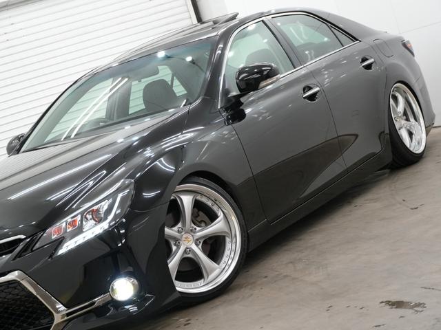 マークＸ ２５０Ｇ　Ｓパッケージリラックスセレクション　フロントＧ’ｓバンパー／リアＧ’ｓバンパー／車高調／ＷＯＲＫ　ＶＳＫＦ１９インチＡＷ／ブラッシュ三眼ヘッドライト／サンルーフ／バックカメラ／ＥＴＣ／黒革シート／シートヒーター／パドルシフト／社外テール（18枚目）