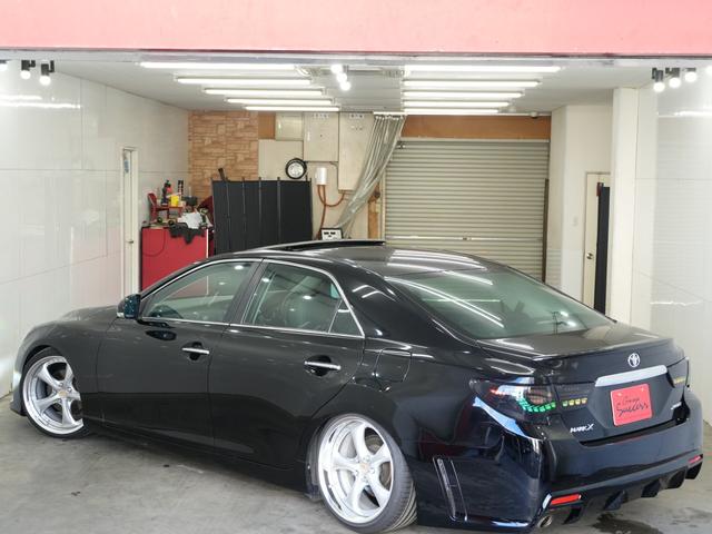 マークＸ ２５０Ｇ　Ｓパッケージリラックスセレクション　フロントＧ’ｓバンパー／リアＧ’ｓバンパー／車高調／ＷＯＲＫ　ＶＳＫＦ１９インチＡＷ／ブラッシュ三眼ヘッドライト／サンルーフ／バックカメラ／ＥＴＣ／黒革シート／シートヒーター／パドルシフト／社外テール（46枚目）