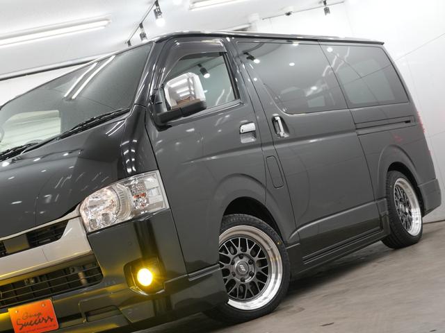 ハイエースバン スーパーＧＬ　ダークプライムＩＩ　モデリスタエアロ／バッドフェイスボンネット／ＷＯＲＫ　ＸＴＲＡＰ　Ｍ１ＨＣ１８インチＡＷ／ローダウン／バックカメラ／パノラミックビューモニター／両側電動スライドドア／ＥＴＣ／Ｂｌｕｅｔｏｏｔｈ（17枚目）