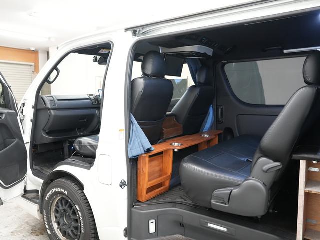ハイエースバン スーパーGL ダークプライムII ローダウン/バッドフェイスボンネット/シートカバー/ 16インチAW/LEDテールレンズ/ベッドキット/フリップダウンモニター/Bluetooth/バックカメラ(75枚目)