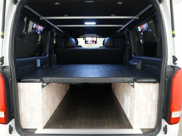 ハイエースバン スーパーGL ダークプライムII ローダウン/バッドフェイスボンネット/シートカバー/ 16インチAW/LEDテールレンズ/ベッドキット/フリップダウンモニター/Bluetooth/バックカメラ(78枚目)