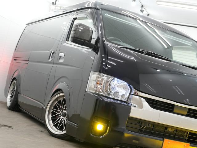 ハイエースバン バッドフェイスボンネット/WORK XTRAP 18インチAW/ローダウン/バックカメラ/100V電源/両側電動スライドドア/ETC/Bluetooth/シートカバー/オーバーフェンダー/ベッドキット(42枚目)