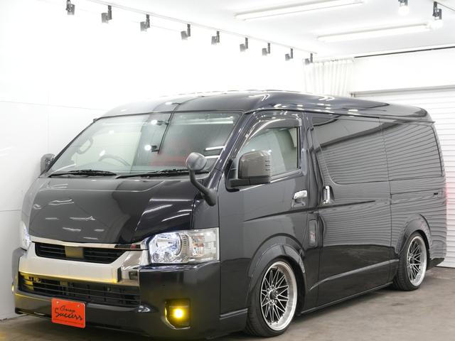 ハイエースバン バッドフェイスボンネット/WORK XTRAP 18インチAW/ローダウン/バックカメラ/100V電源/両側電動スライドドア/ETC/Bluetooth/シートカバー/オーバーフェンダー/ベッドキット(51枚目)