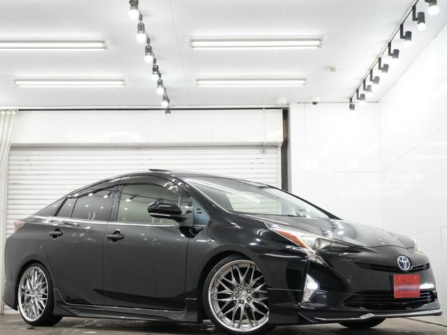 プリウス Ｓ　フロントモデリスタエアロ／サイドモデリスタ／車高調／ローダウン／ＷＯＲＫ　ＳＣＨＷＥＲＴＱＵＥＬＬ　１９ＡＷ／トヨタ純正９インチナビ／バックカメラ／Ｂｌｕｅｔｏｏｔｈ／ＥＴＣ／サンルーフ／（41枚目）