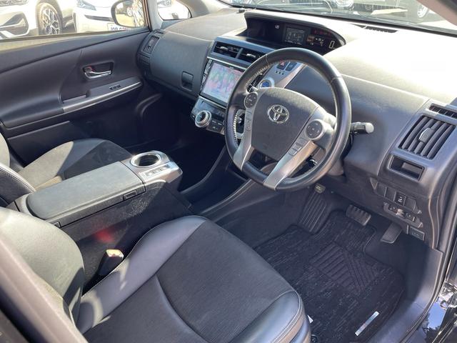 プリウスアルファ G ALPINEビッグX9インチナビ フルセグ AppleCarPlay バックカメラ ハーフレザーシート ETC パワーシート クルーズコントロール LEDヘッドランプ フロントフォグランプ(10枚目)