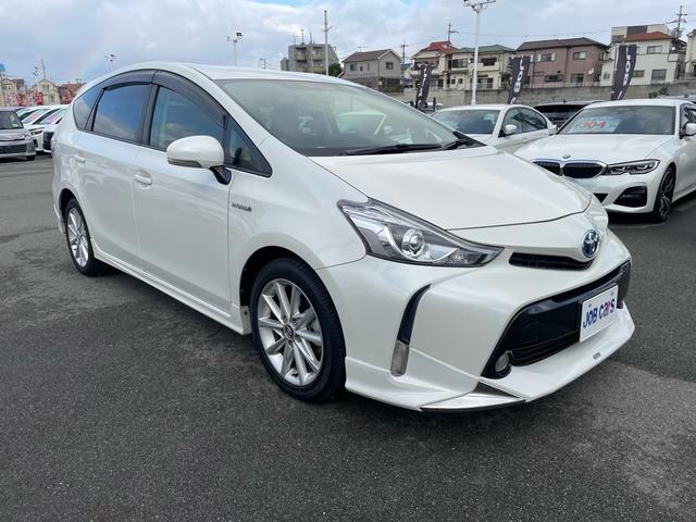 プリウスアルファ Ｓツーリングセレクション　モデリスタエアロ　禁煙車　アルパインナビ　フルセグ　ドラレコ　ビルトインＥＴＣ　バックカメラ　バックガイド　レーダー探知機　ＬＥＤヘッドライト　盗難防止システム　フォグランプ　寒冷地仕様（3枚目）