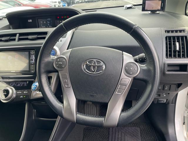 プリウスアルファ Ｓツーリングセレクション　モデリスタエアロ　禁煙車　アルパインナビ　フルセグ　ドラレコ　ビルトインＥＴＣ　バックカメラ　バックガイド　レーダー探知機　ＬＥＤヘッドライト　盗難防止システム　フォグランプ　寒冷地仕様（12枚目）