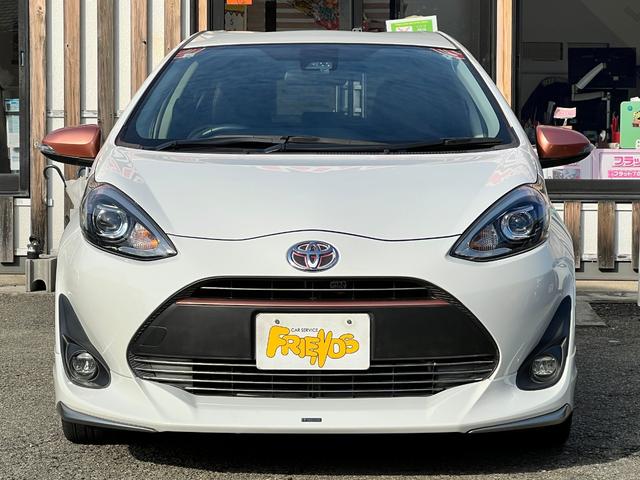 アクア Ｇ　後期型　モデリスタエアロ　衝突軽減ブレーキ　ＴＶ　ナビ　Ｂｌｕｅｔｏｏｔｈ　バックカメラ　ＥＴＣ　電動格納ミラー　スマートキー　クルーズコントロール　社外アルミホイール　シートカバー　保証付（7枚目）