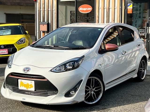 アクア Ｇ　後期型　モデリスタエアロ　衝突軽減ブレーキ　ＴＶ　ナビ　Ｂｌｕｅｔｏｏｔｈ　バックカメラ　ＥＴＣ　電動格納ミラー　スマートキー　クルーズコントロール　社外アルミホイール　シートカバー　保証付（14枚目）