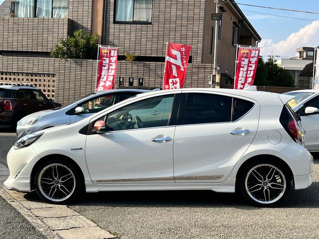 アクア Ｇ　後期型　モデリスタエアロ　衝突軽減ブレーキ　ＴＶ　ナビ　Ｂｌｕｅｔｏｏｔｈ　バックカメラ　ＥＴＣ　電動格納ミラー　スマートキー　クルーズコントロール　社外アルミホイール　シートカバー　保証付（24枚目）