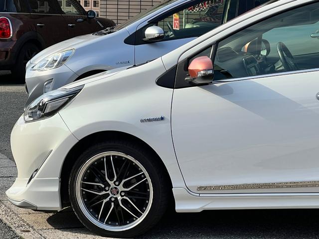 アクア Ｇ　後期型　モデリスタエアロ　衝突軽減ブレーキ　ＴＶ　ナビ　Ｂｌｕｅｔｏｏｔｈ　バックカメラ　ＥＴＣ　電動格納ミラー　スマートキー　クルーズコントロール　社外アルミホイール　シートカバー　保証付（25枚目）