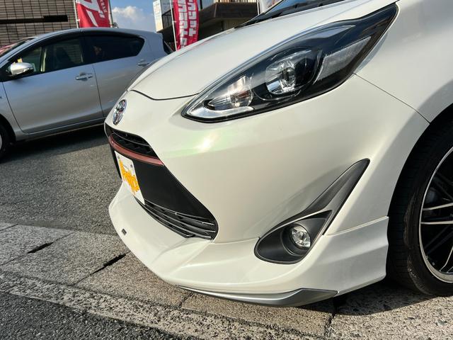 アクア Ｇ　後期型　モデリスタエアロ　衝突軽減ブレーキ　ＴＶ　ナビ　Ｂｌｕｅｔｏｏｔｈ　バックカメラ　ＥＴＣ　電動格納ミラー　スマートキー　クルーズコントロール　社外アルミホイール　シートカバー　保証付（34枚目）