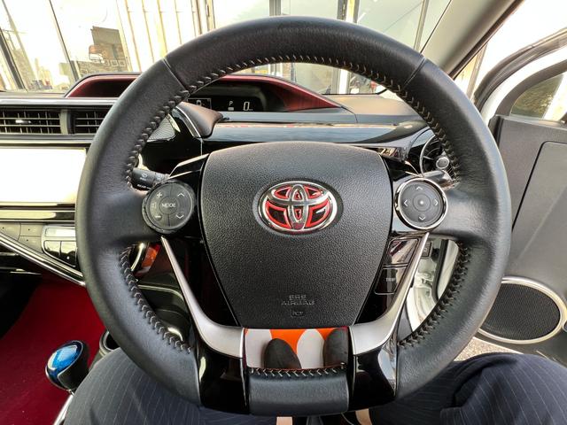 アクア Ｇ　後期型　モデリスタエアロ　衝突軽減ブレーキ　ＴＶ　ナビ　Ｂｌｕｅｔｏｏｔｈ　バックカメラ　ＥＴＣ　電動格納ミラー　スマートキー　クルーズコントロール　社外アルミホイール　シートカバー　保証付（36枚目）