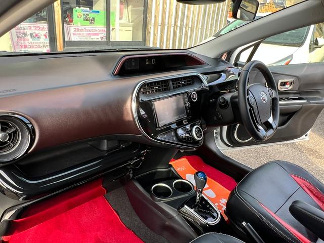 アクア Ｇ　後期型　モデリスタエアロ　衝突軽減ブレーキ　ＴＶ　ナビ　Ｂｌｕｅｔｏｏｔｈ　バックカメラ　ＥＴＣ　電動格納ミラー　スマートキー　クルーズコントロール　社外アルミホイール　シートカバー　保証付（59枚目）