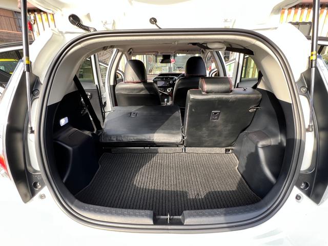 アクア Ｇ　後期型　モデリスタエアロ　衝突軽減ブレーキ　ＴＶ　ナビ　Ｂｌｕｅｔｏｏｔｈ　バックカメラ　ＥＴＣ　電動格納ミラー　スマートキー　クルーズコントロール　社外アルミホイール　シートカバー　保証付（63枚目）